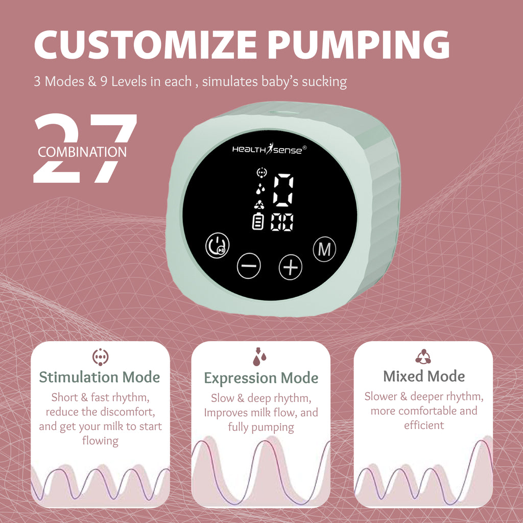 Buy HealthSense Wearable Electric Breast Pump with Touch Button