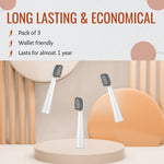 Electric Toothbrush Replacement Heads for Clean-Care ET 730 | Pack of 3