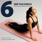 Yoga Mat for Women & Men with Carry Rope TPE Material YM 601 (PINK & BLUE)