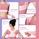 Posture Corrector For Women | Back Pain Relief Products with Premium Back Support Belt | Soft Spandex Neoprene Material - PC-850