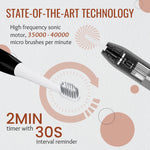 Electric Toothbrush Rechargeable Sonic Brush for Adult | 4 Brush Heads | IPX7 Waterproof | 5 Operational Modes | 1 Year Warranty – Clean-Care ET 730