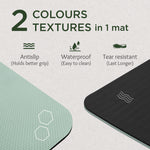 Yoga Mat for Women & Men with Carry Rope, TPE Material YM 601 (SAGE & BLACK)