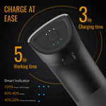 HM 280 Healthsense Gun Massager Machine for Pain Relief with 5 Massage Heads Massager (Black & Grey)