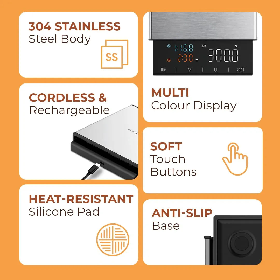 Coffee Scale with Timer 0.1g Precision Digital Espresso & Pour Over Coffee Weight Scale CS100