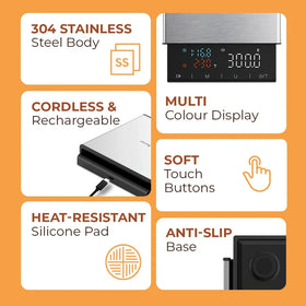 Coffee Scale with Timer 0.1g Precision Digital Espresso & Pour Over Coffee Weight Scale CS100