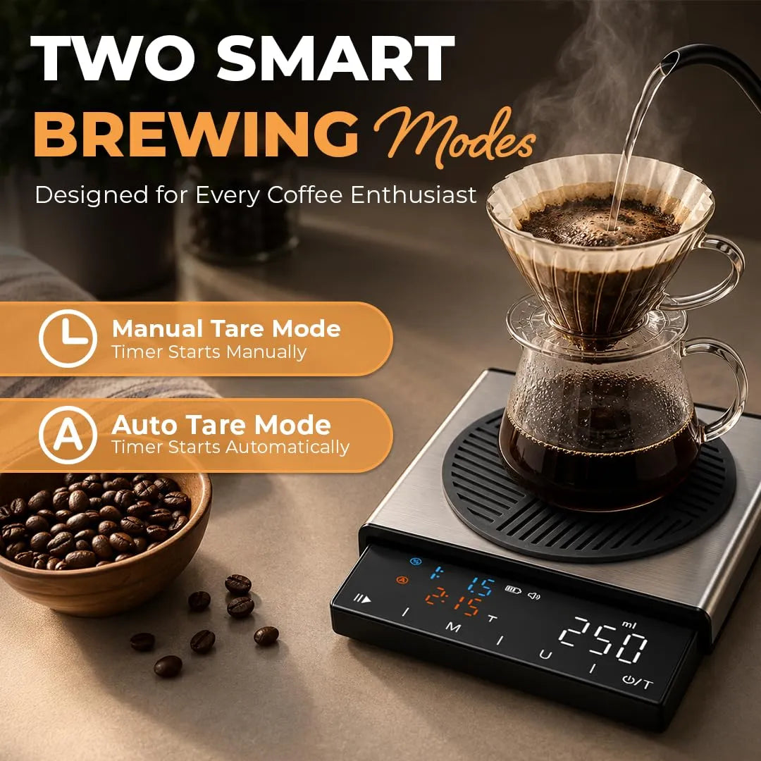Coffee Scale with Timer 0.1g Precision Digital Espresso & Pour Over Coffee Weight Scale CS100
