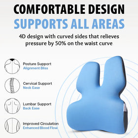 Luxury Memory Foam Lumbar Support Pillow for Office & Car BC 25