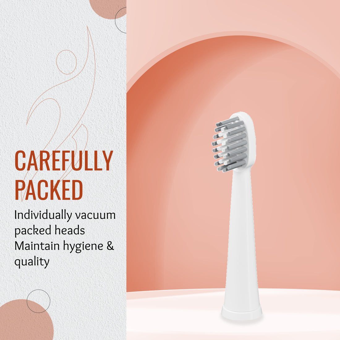 Electric Toothbrush Replacement Heads for Clean-Care ET 730 | Pack of 3