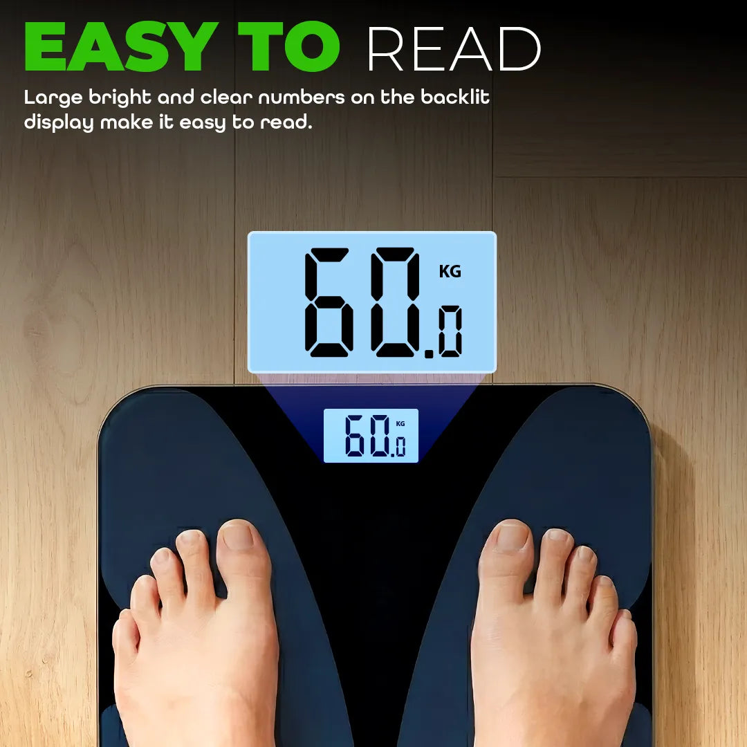 HealthSense Weight Machine for Body Weight| Digital Weighing Scale for home with Step-On Technology,Tempered Glass, Room Temperatur LCD Display,180kg Capacity & 1-Year Warranty| Dura-Glass PS115 Neo