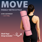Yoga Mat for Women & Men with Carry Rope  TPE Material YM 601 (PINK & BLUE)