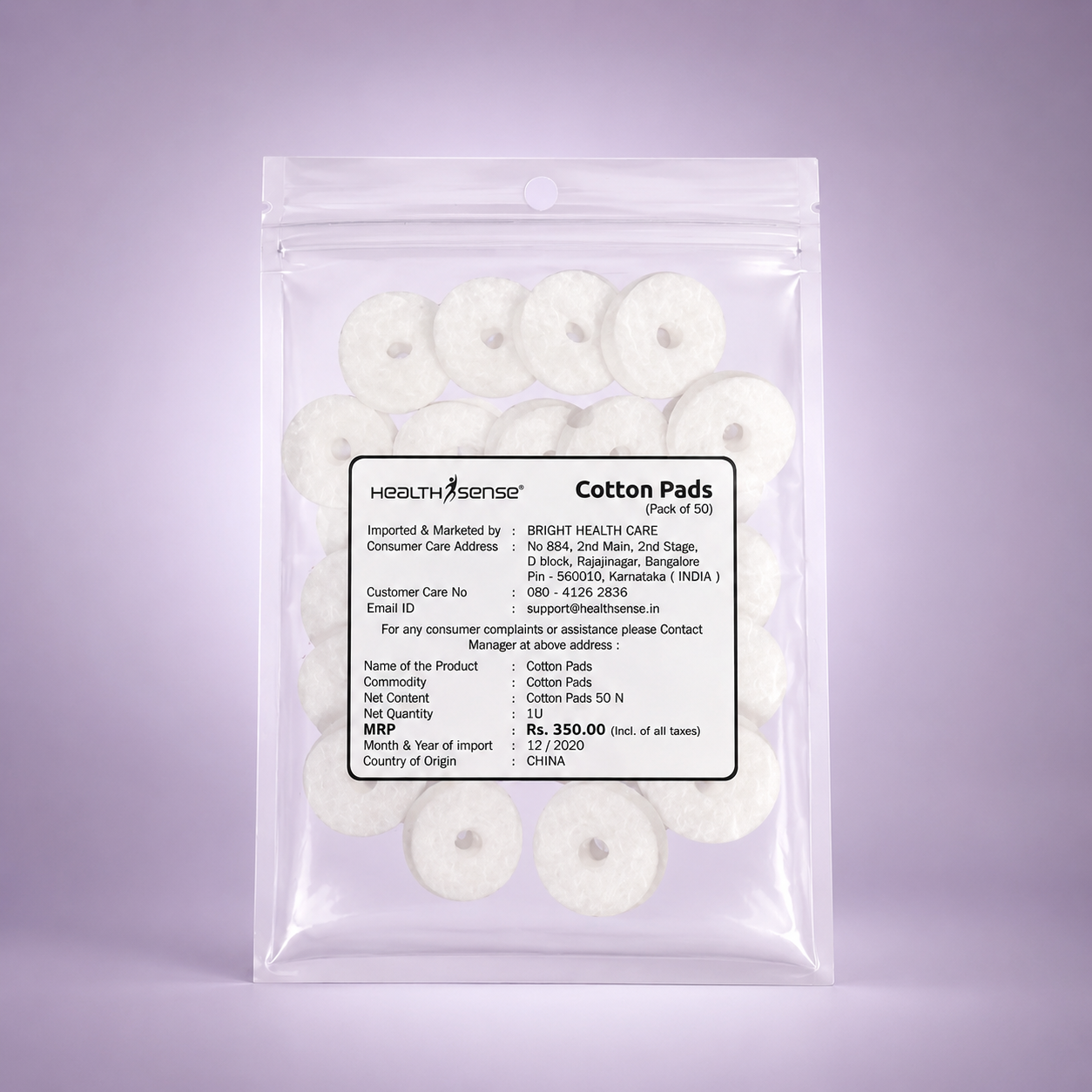 Cotton Pads (Pack of 50) for Nano-Cure FS 550 Facial Steamer (White)