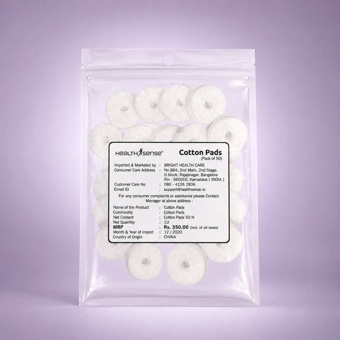 Cotton Pads (Pack of 50) for Nano-Cure FS 550 Facial Steamer (White)