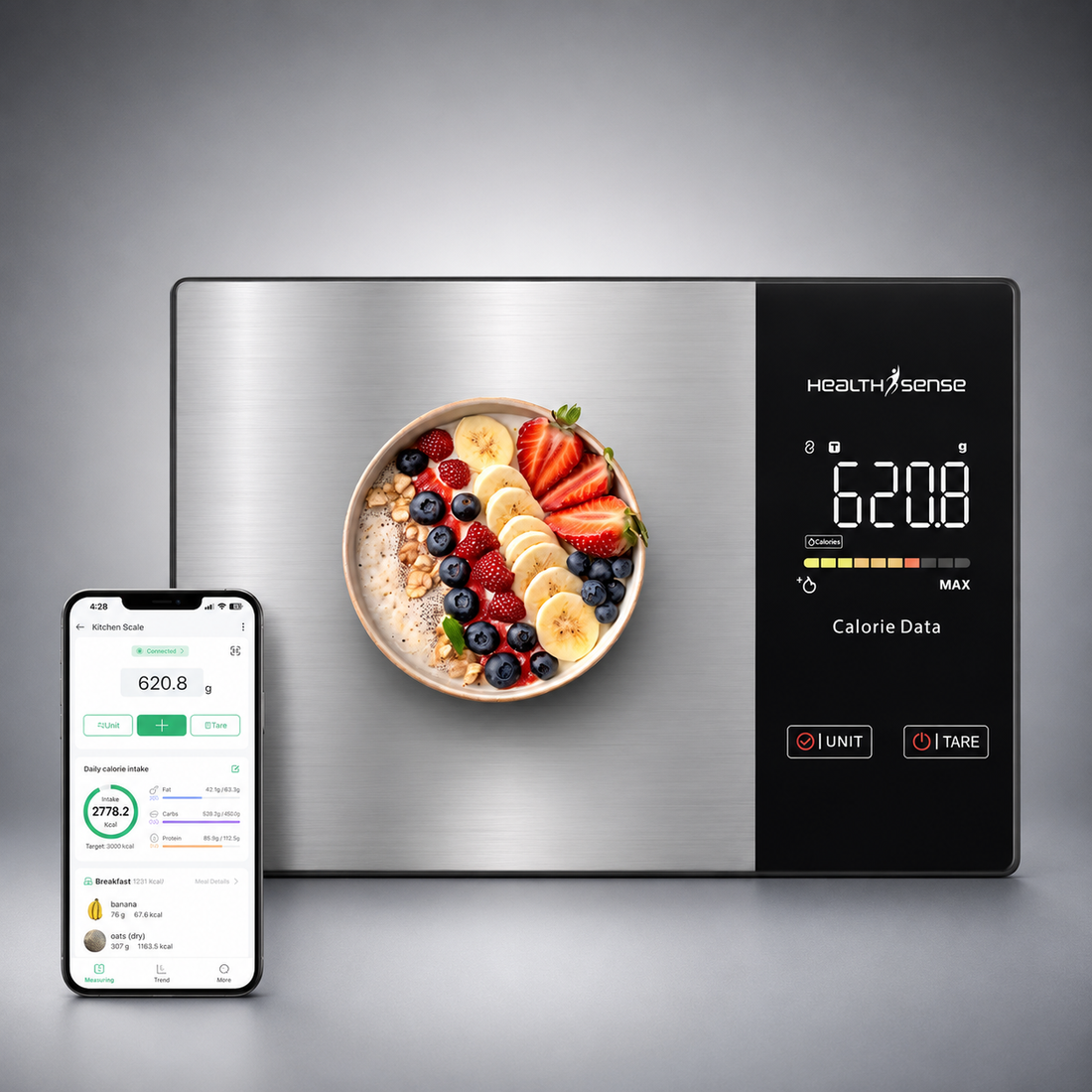 Digital Kitchen Weighing Scale with Nutritional Calculator App KS 100
