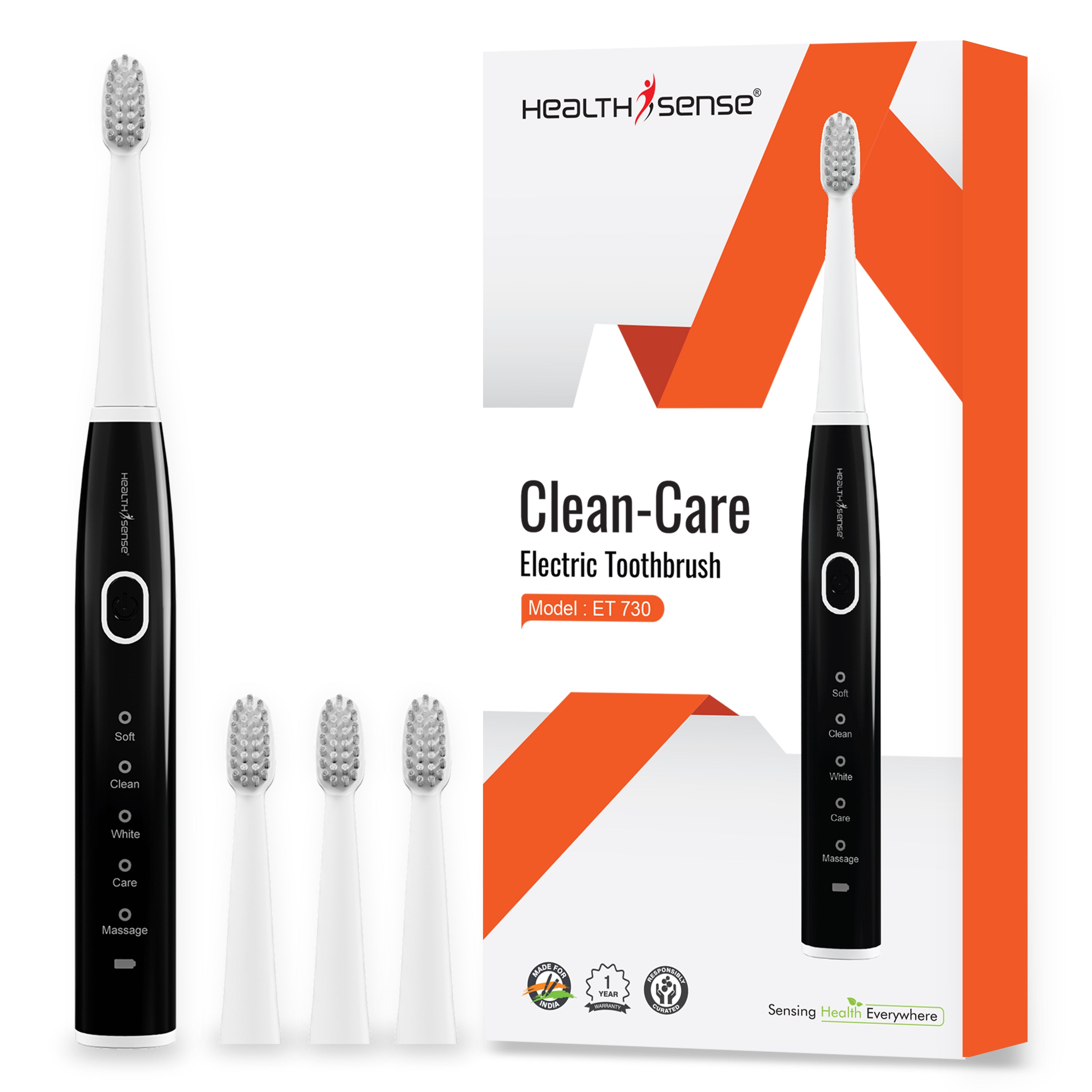 Electric Toothbrush Replacement Heads for Clean-Care ET 730 | Pack of 3