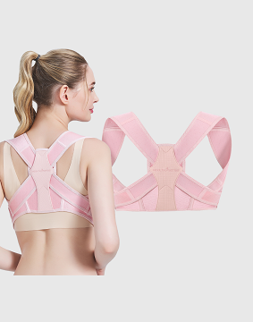 Wholesale PU Leather Nylon Fabric Adjustable Pain Relif Upper Back Posture  Corrector Manufacturer and Supplier