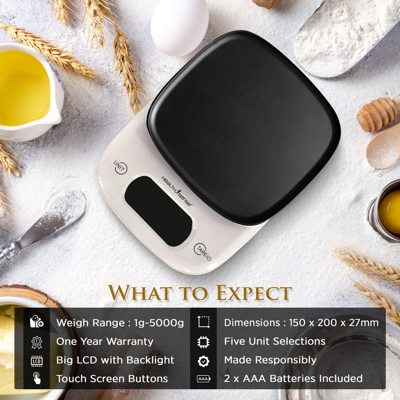 Chef-Mate KS 63 Digital Kitchen Weighing Scale – HealthSense