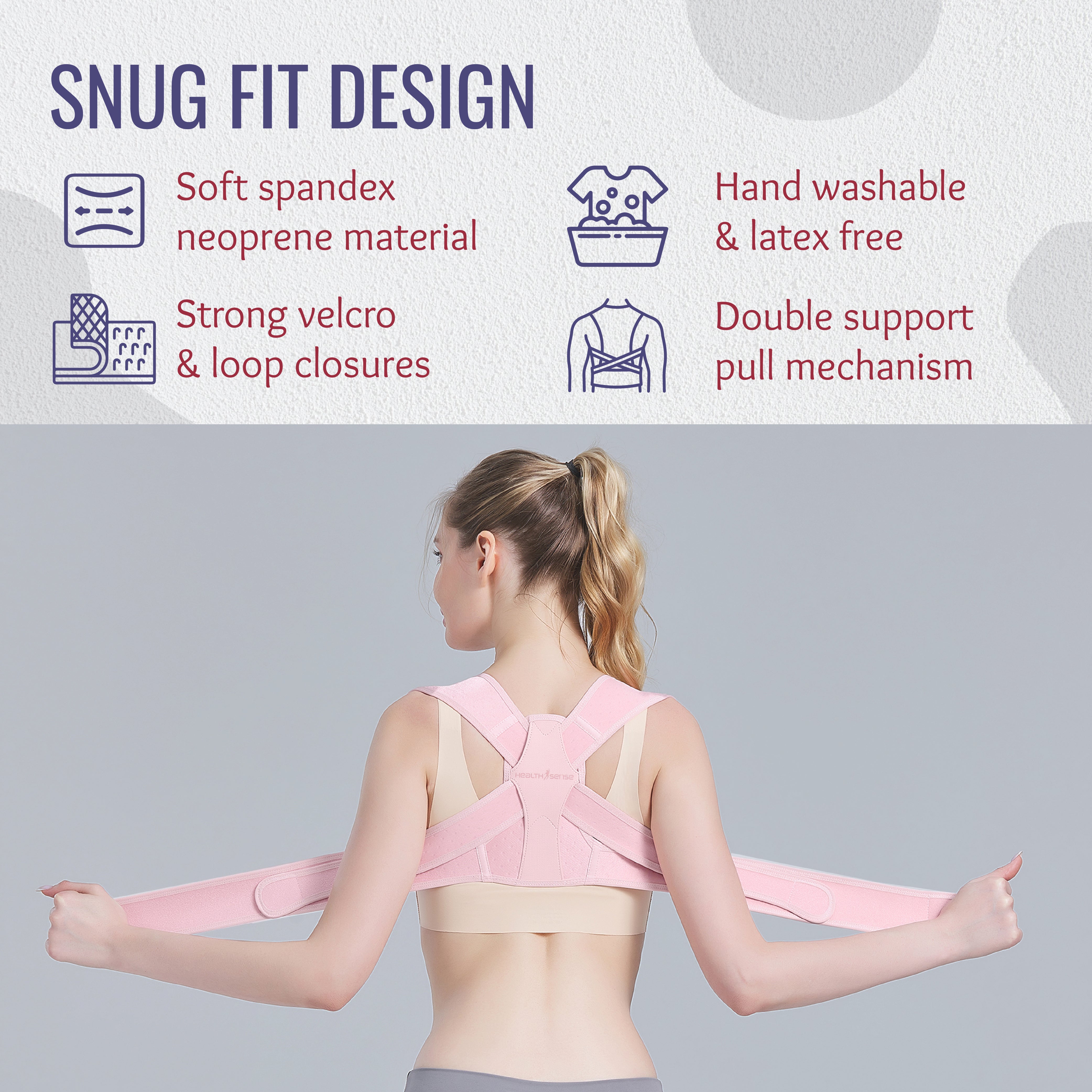 Posture Corrector For Women | Back Pain Relief Products with Premium Back  Support Belt | Soft Spandex Neoprene Material - PC-850