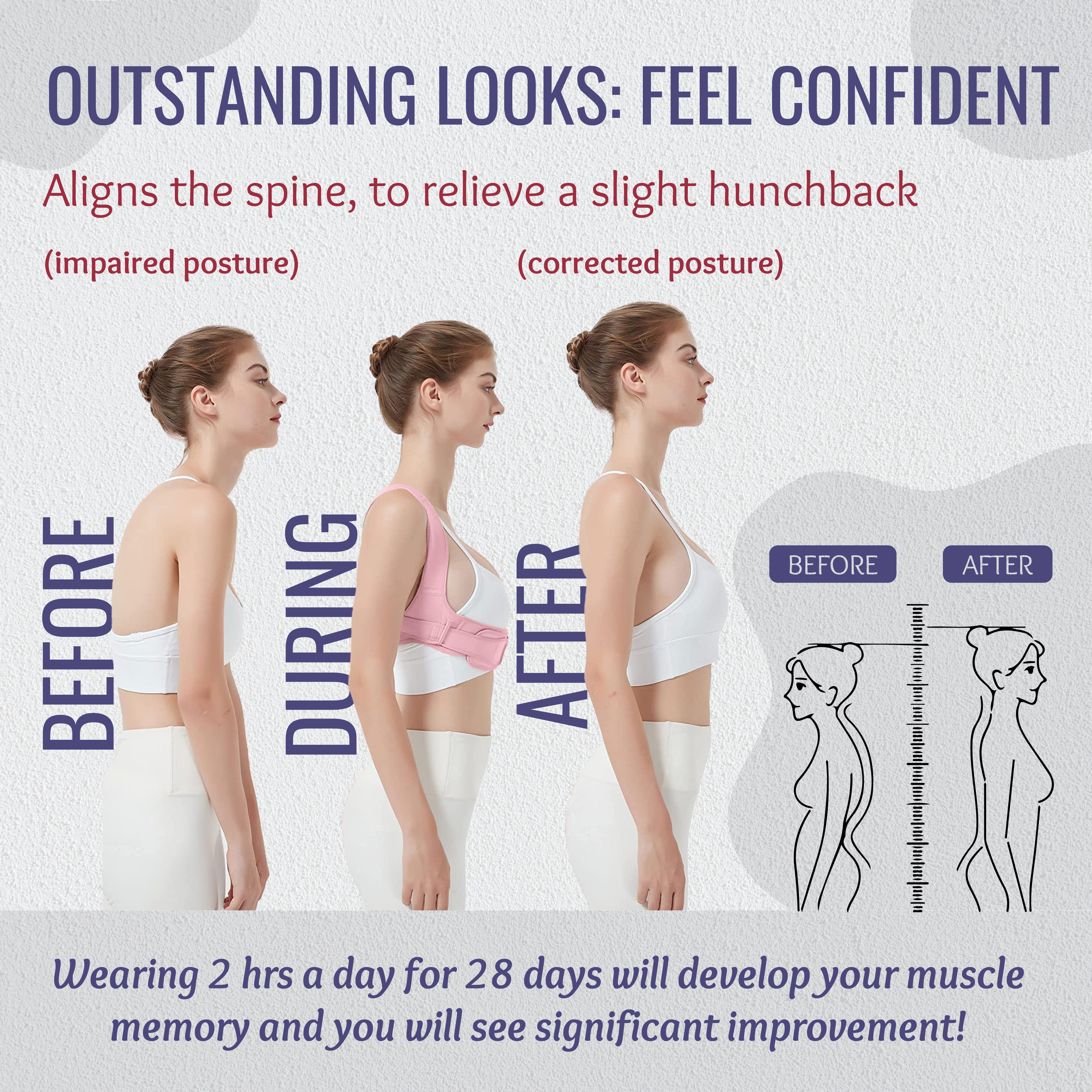 Posture Corrector For Women  Back Pain Relief Products with Premium B –  HealthSense