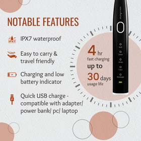 Electric Toothbrush Rechargeable Sonic Brush for Adult Clean-Care ET 730