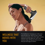 HM 280 Healthsense Gun Massager Machine for Pain Relief with 5 Massage Heads Massager (Black & Grey)