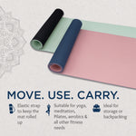 Yoga Mat for Women & Men with Carry Rope  TPE Material YM 601 (PINK & BLUE)