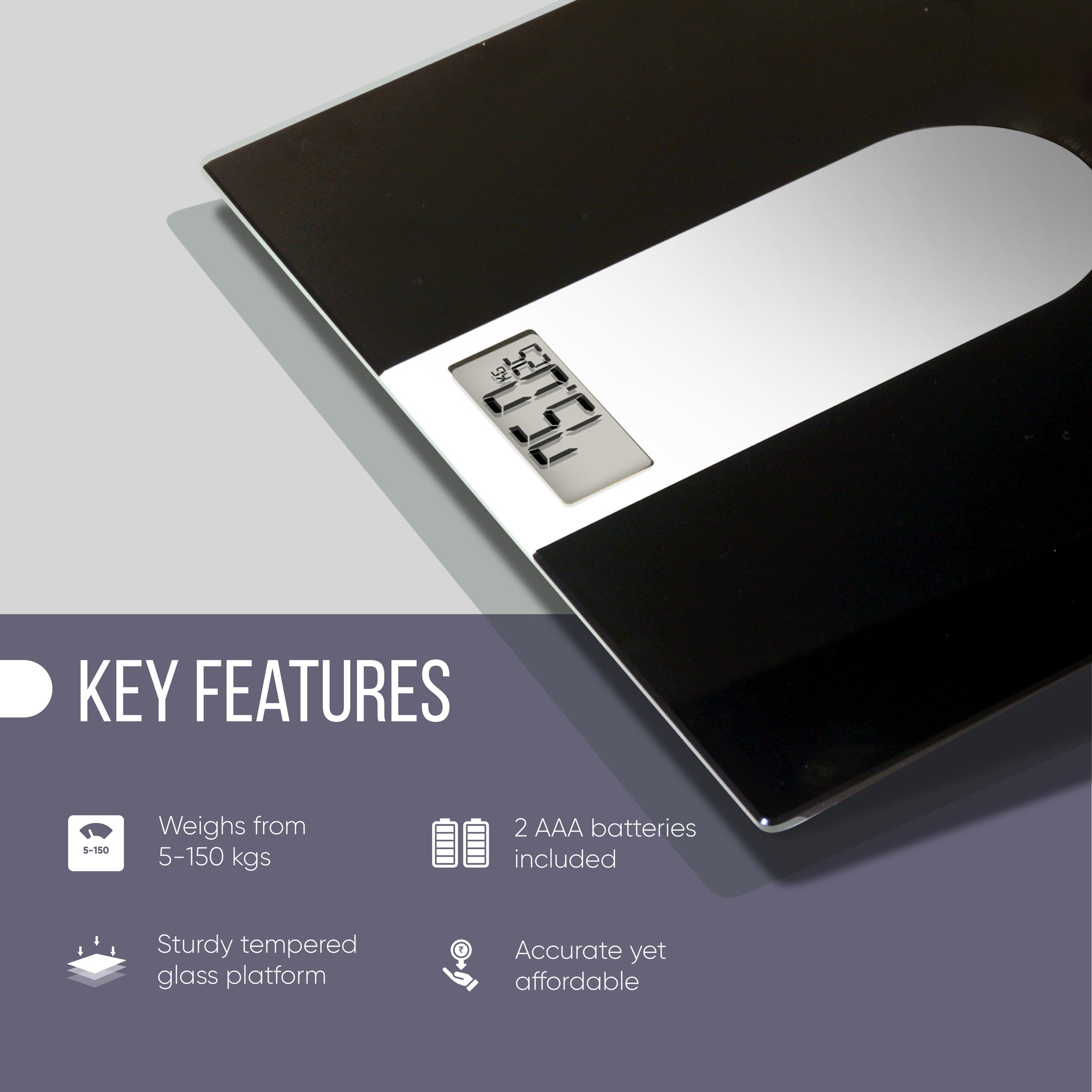 Digital Weighing Machine for Body Weight - Glass Top PS 111