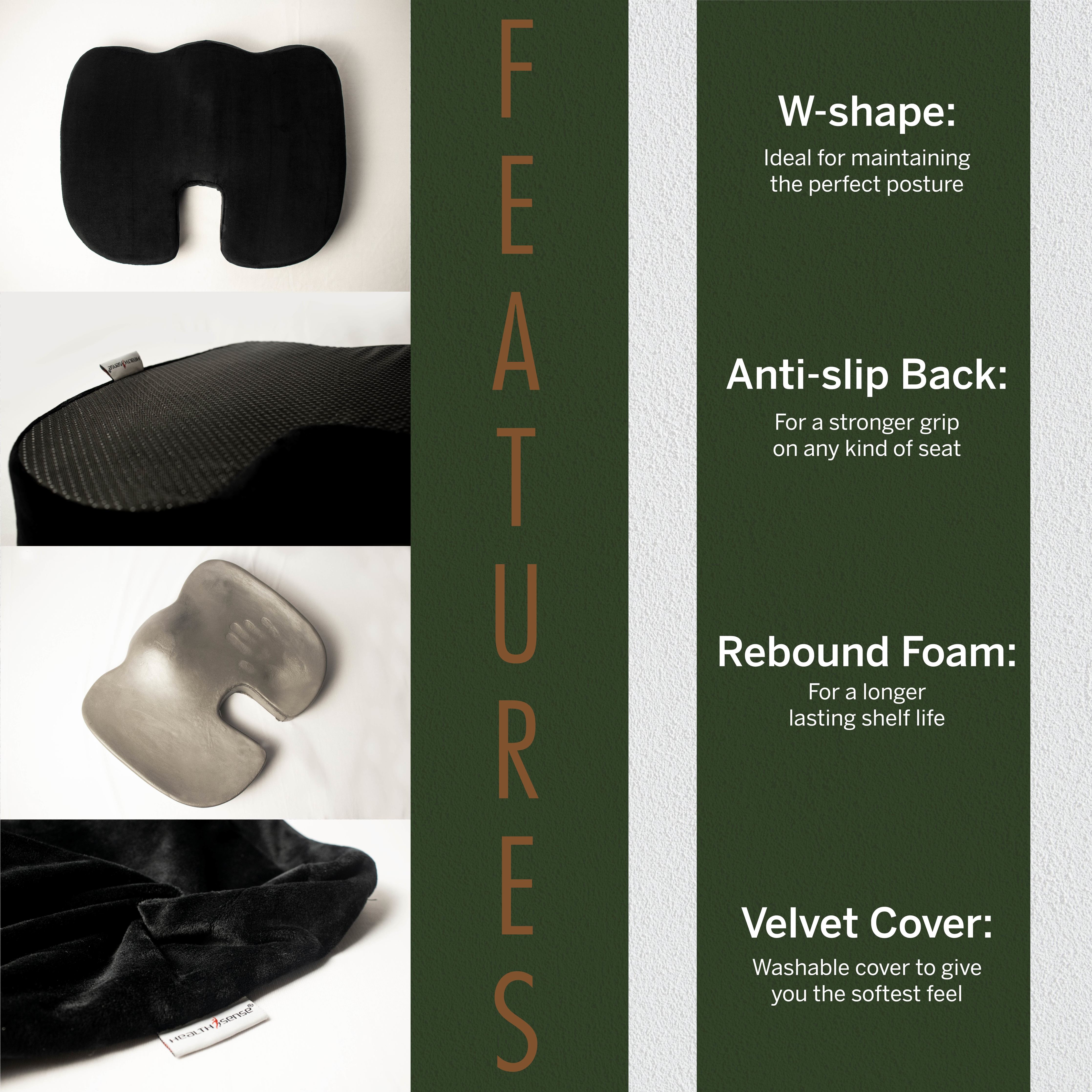 Soft-Spot CC 50 Orthopedic Non-Slip Coccyx Seat Cushion – HealthSense