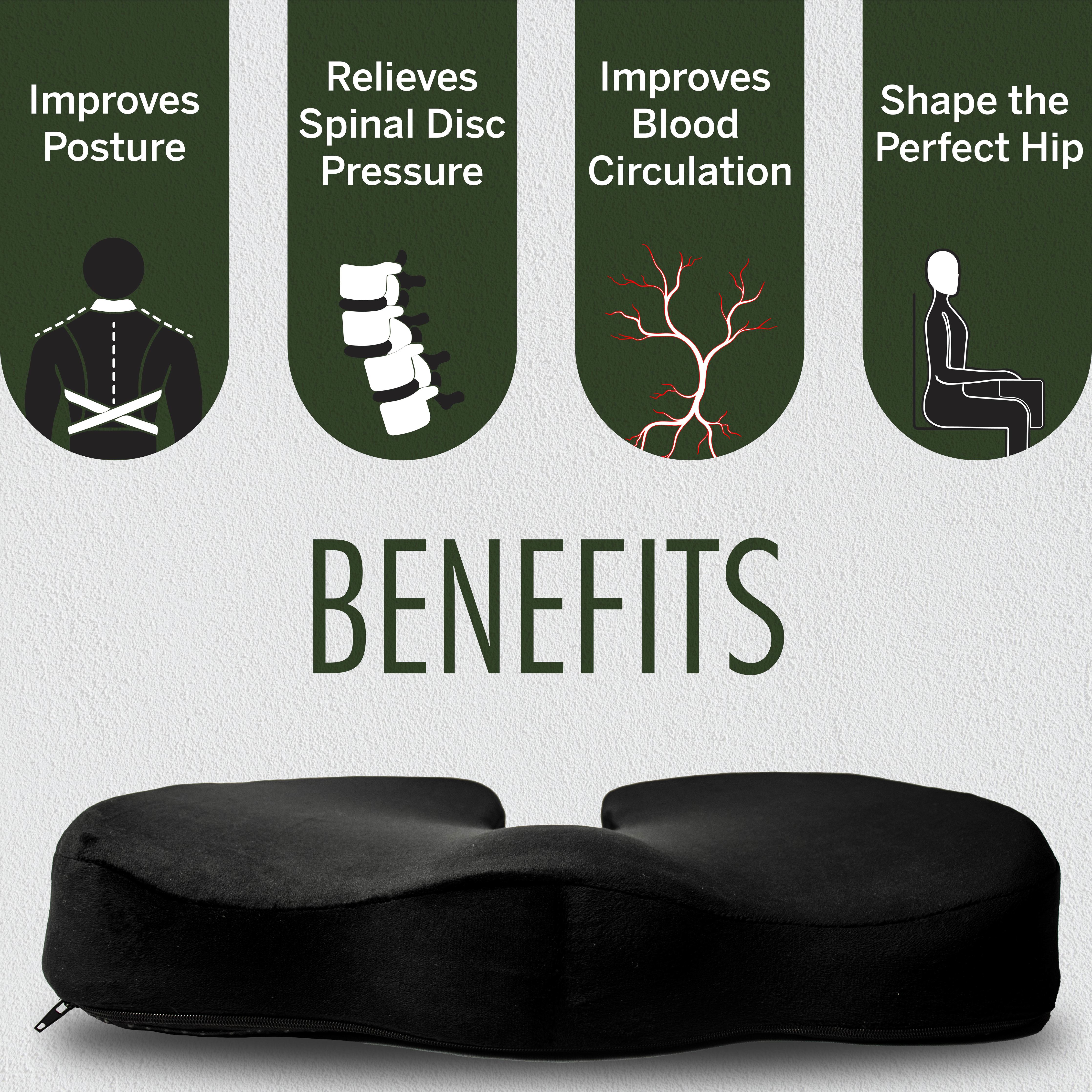 Soft-Spot CC 50 Orthopedic Non-Slip Coccyx Seat Cushion